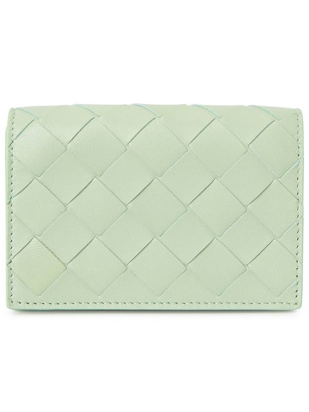 Intrecciato Flap Business Card Wallet Mint - BOTTEGA VENETA - BALAAN 1