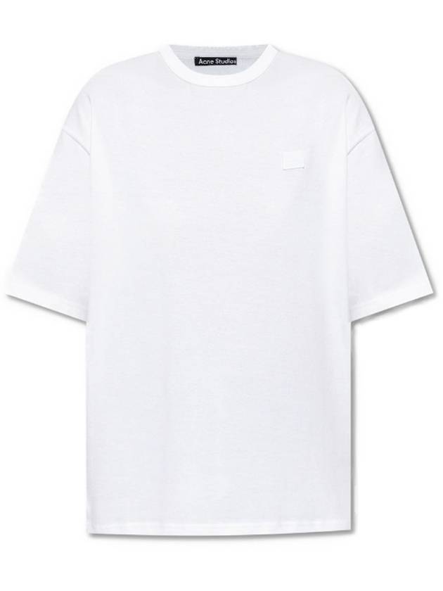 Logo Patch Cotton Short Sleeve T-Shirt White - ACNE STUDIOS - BALAAN 2