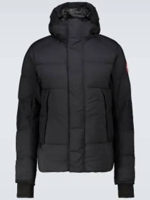 Men's Armstrong Hooded Short Padded Parka Black - CANADA GOOSE - BALAAN 2