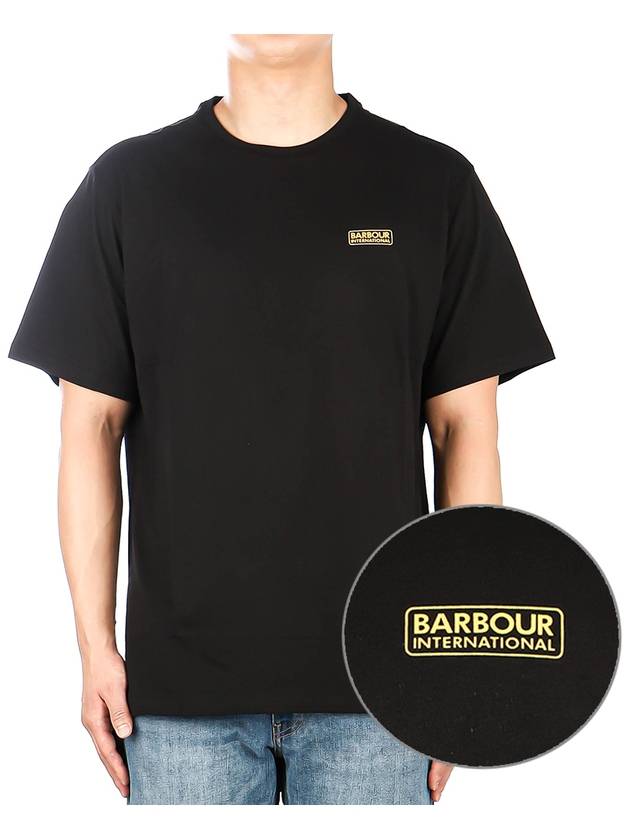 Men's Small Logo Essential Short Sleeve T-Shirt Black - BARBOUR - BALAAN 2