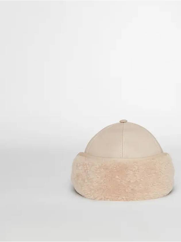 Leather and Shearling Explorer Cap 8005520 - BURBERRY - BALAAN 6