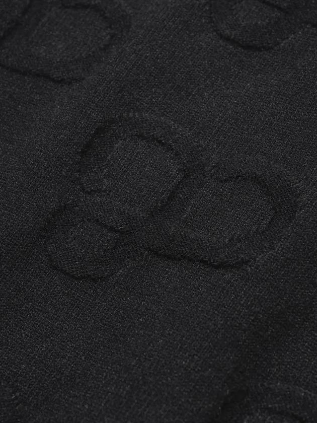 Men s viscose logo lettering jacquard knit BLACK - 20THHOLE - BALAAN 9