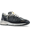 Running Leather Mesh Suede Low Top Sneakers Dark Blue - GOLDEN GOOSE - BALAAN 4