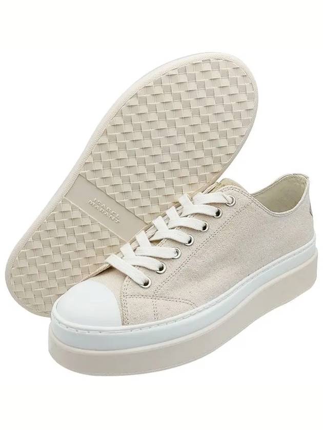 Austen Cotton Low Top Sneakers Beige - ISABEL MARANT - BALAAN 5