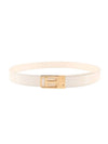 Crocodile Reversible Belt White Gold Plated - TOM FORD - BALAAN.