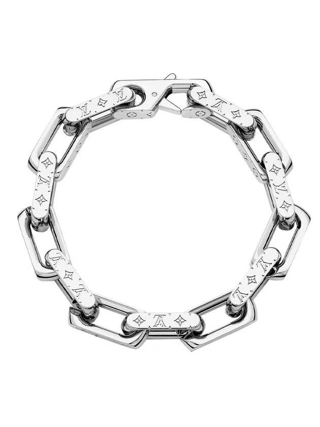 Monogram Chain Bracelet Silver - LOUIS VUITTON - BALAAN.