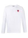 Men s Long Sleeve T Shirt P1T292WHITE 411 - COMME DES GARCONS - BALAAN 3