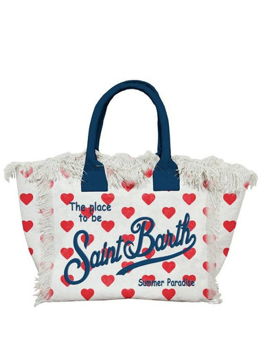 MC2 Saint Barth Colette Heart Cotton Canvas Bag - MC 2 SAINT BARTH - BALAAN 1