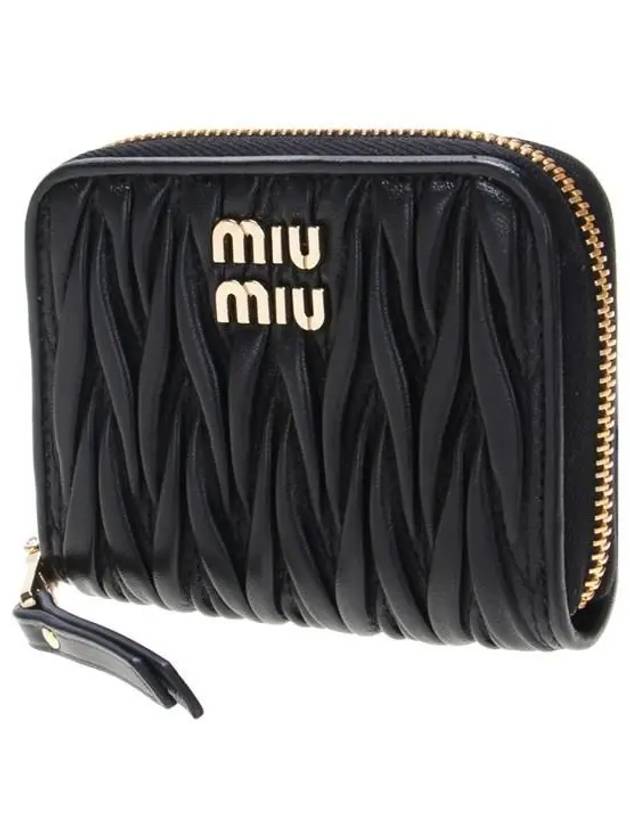 Matelasse Nappa Leather Coin Wallet Black - MIU MIU - BALAAN 3