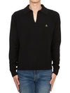 Football Polo Wool Knit Top Black - VIVIENNE WESTWOOD - BALAAN 4