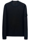 Ghost Piece Cotton Jersey Crew Neck Sweatshirt Black - STONE ISLAND - BALAAN 2