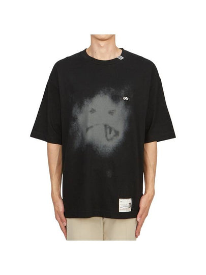 Graphic Print Crew Neck Short Sleeved T-shirt Black - MAISON MIHARA YASUHIRO - BALAAN 2