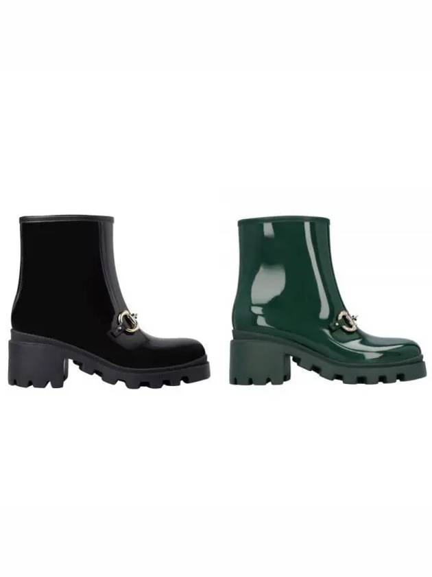 Women s Horsebit Ankle Boots Black Dark Green 670407 JCCP0 - GUCCI - BALAAN 1