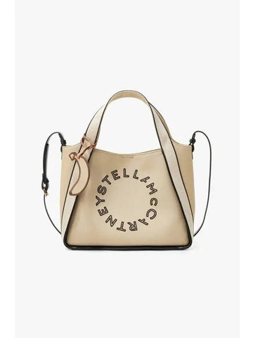 STELLA McCARTNEY LOGO Canvas Crossbody Bag Beige - STELLA MCCARTNEY - BALAAN 1