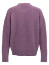 Intarsia Logo Crewneck Knit Top Lilac - AMI - BALAAN 3