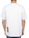 Men's Logo Patch Back Short Sleeve T-Shirt White - TEN C - BALAAN 5