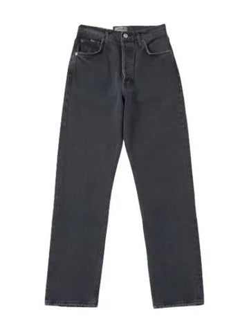 A Goldie Pinch High Waist Cropped Denim Pants Black Jeans - AGOLDE - BALAAN 1