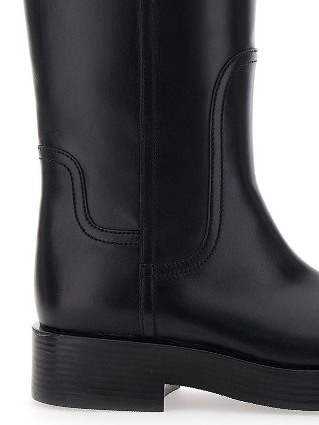 'Charlie' Black Knee High Boots In Leather Woman - CASADEI - BALAAN 4