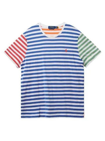 Custom Slim Fit Striped Jersey T Shirt Multi - POLO RALPH LAUREN - BALAAN 1