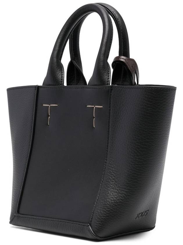 Double Up Leather Tote Bag Black - TOD'S - BALAAN 5