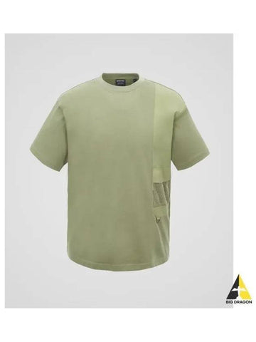 Greasy top light khaki men s short sleeve t shirt - DUVETICA - BALAAN 1