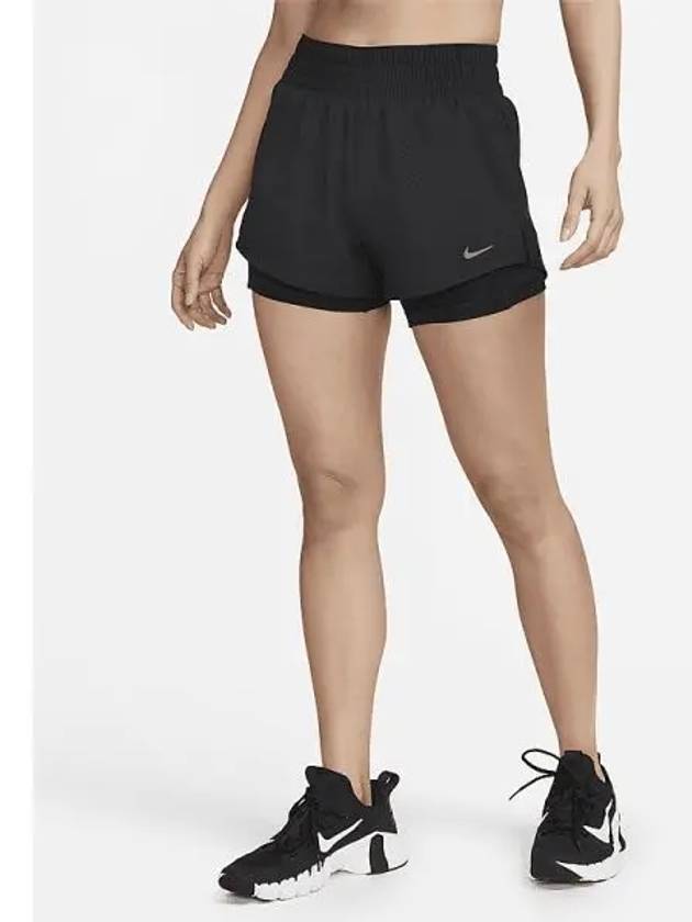 One Mid Rise 3-inch Two In one Dry Fit Shorts Black - NIKE - BALAAN 2