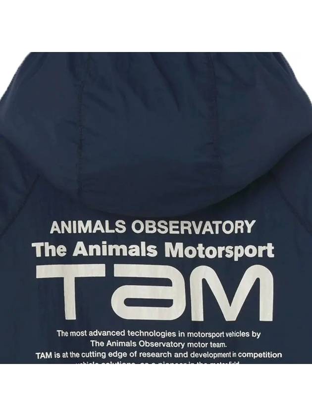 Kids Back Lettering Hooded Jacket Blue S24092 187BZ - THE ANIMALS OBSERVATORY - BALAAN 4