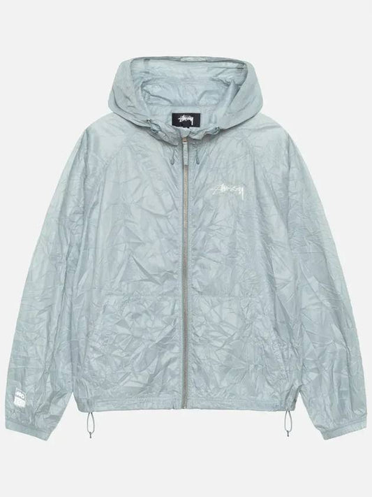 Beach Shell Wrinkled Nylon Windbreaker Slate - STUSSY - BALAAN 2