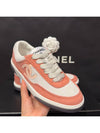 women cc logo jenny sneakers tennis pink suede - CHANEL - BALAAN 1