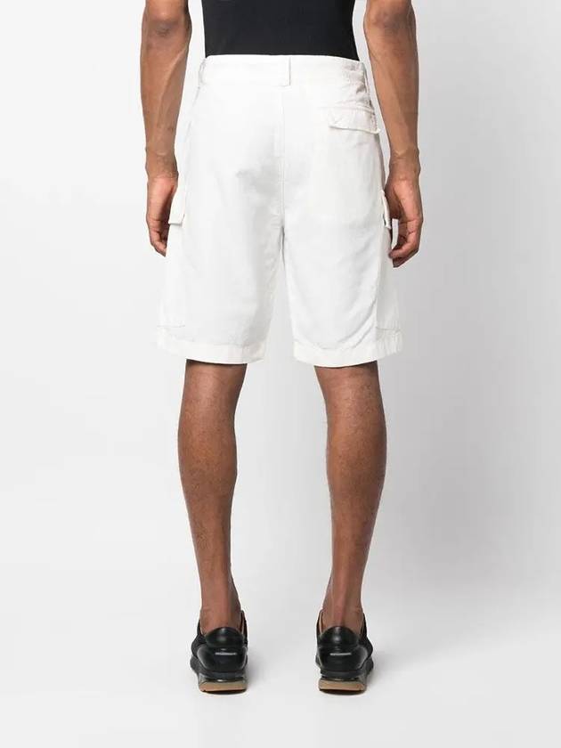 Logo Decorated Cargo Shorts White - CP COMPANY - BALAAN 6