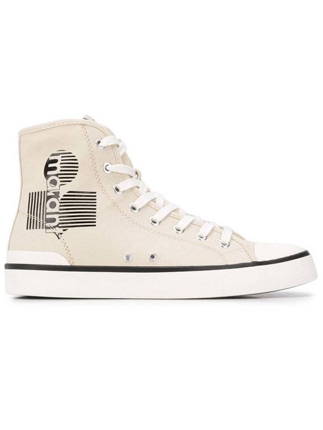 Benkeenh Logo High Top Sneakers Chalk - ISABEL MARANT - BALAAN 1