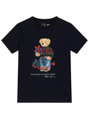 Kids Women Bear Logo T Shirt Navy 853828 023 - POLO RALPH LAUREN - BALAAN 1