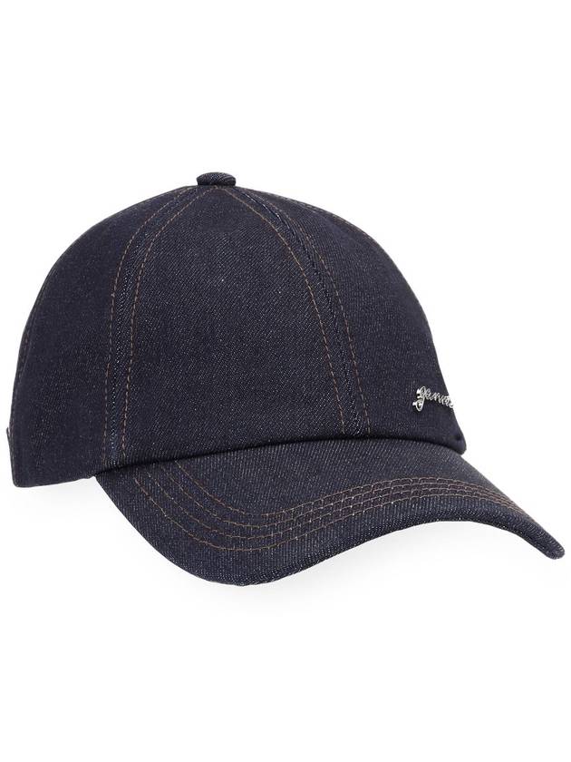 Logo Denim Hat Ball Cap for Women - GANNI - BALAAN 2