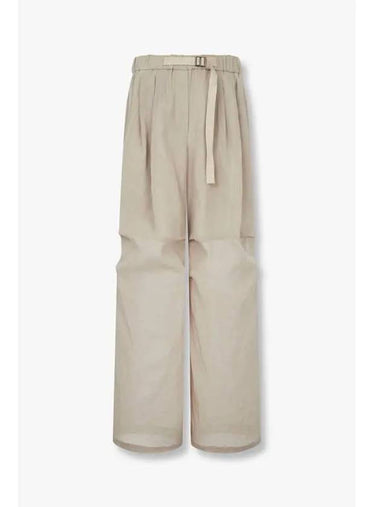 Women s Two Tuck Belted Parachute Pants Beige - BRUNELLO CUCINELLI - BALAAN 1