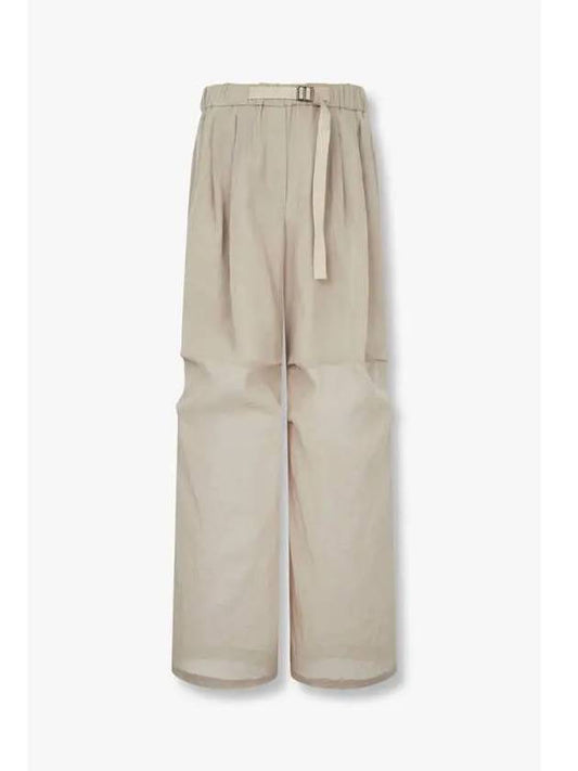 Women s Two Tuck Belted Parachute Pants Beige - BRUNELLO CUCINELLI - BALAAN 1