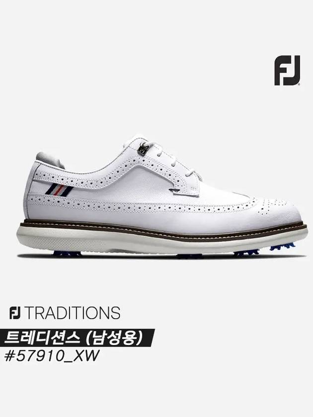 Men's Traditions Golf Shoes Low Top Sneakers White - FOOTJOY - BALAAN 7