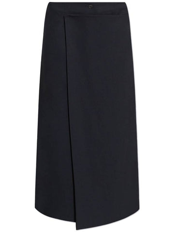 Fabiana Filippi Skirt With Pleat, Women's, Navy Blue - FABIANA FILIPPI - BALAAN 1