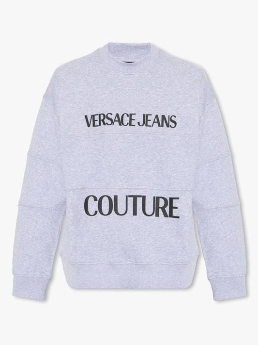 Logo Printing Sweatshirt Grey - VERSACE - BALAAN 2