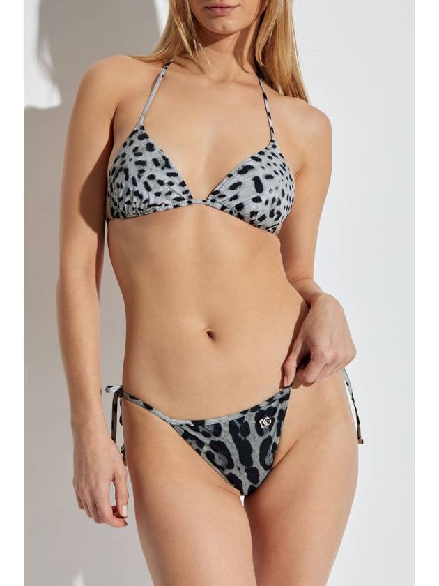 Dolce & Gabbana Two-piece Swimsuit With Animal Print, Women's, Grey - DOLCE&GABBANA - BALAAN 3