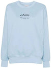 Logo Sweatshirt Blue - GANNI - BALAAN 2