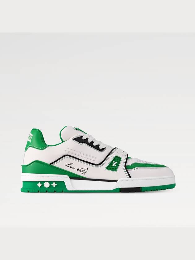 Men s LV Trainer Sneakers Green Virgil Abloh - LOUIS VUITTON - BALAAN 2