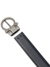 Gancini Reversible Leather Belt Black - SALVATORE FERRAGAMO - BALAAN 6