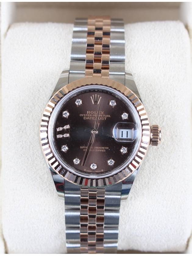 Rolex Datejust Combi Choco Board 10P Star Diamond 21 Years - ROLEX - BALAAN 3