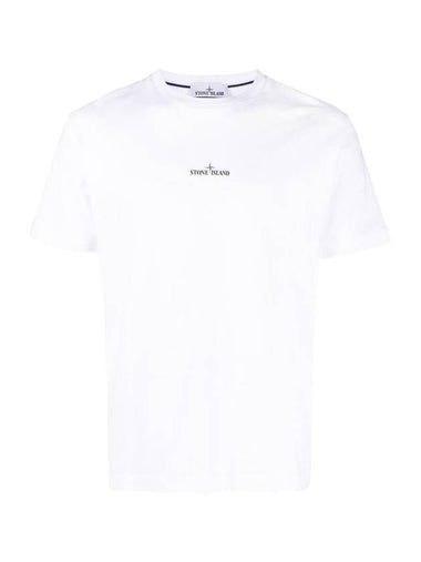 Stamp Two Print Short Sleeve T-Shirt White - STONE ISLAND - BALAAN 1