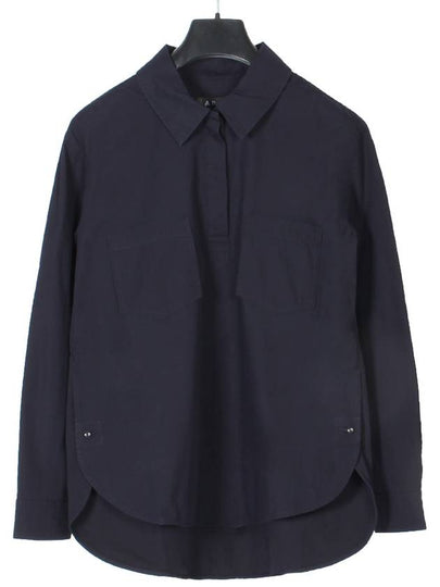 Chelsea Cotton Blouse Dark Navy Blue - A.P.C. - BALAAN 2