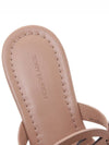 Miller Logo Leather Flip Flops Beige - TORY BURCH - BALAAN.