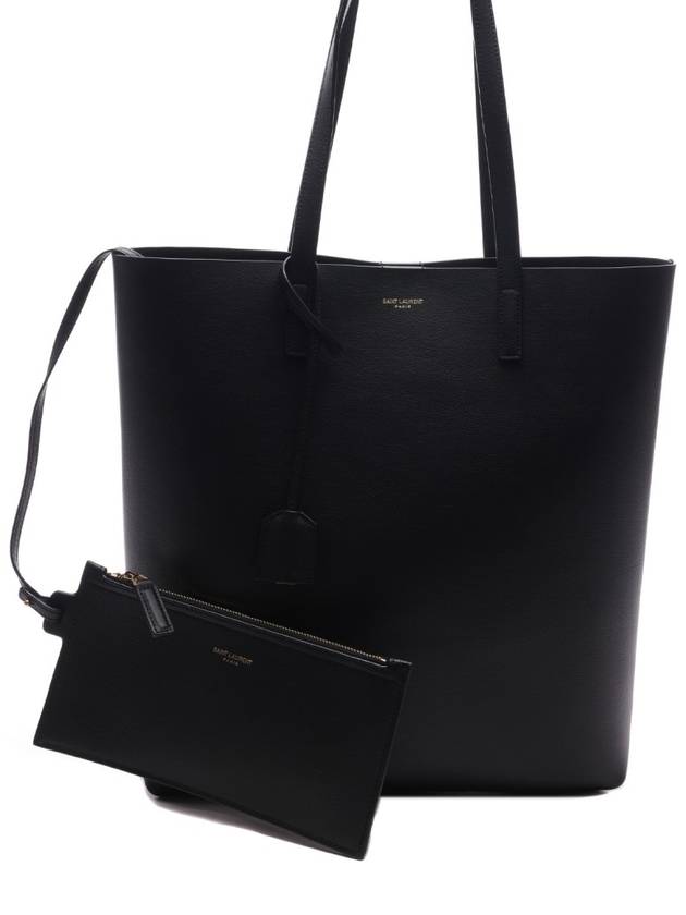 North South Shopping Tote Bag Black - SAINT LAURENT - BALAAN 3