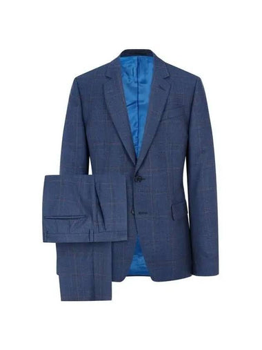 Check pattern wool slim fit suit light navy 270792 - PAUL SMITH - BALAAN 1