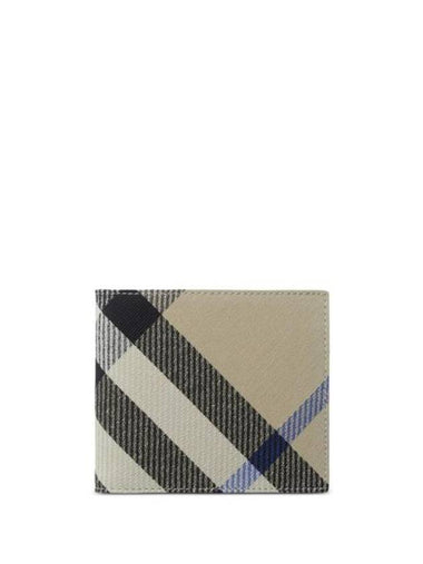 Check Bifold Half Wallet Lichen - BURBERRY - BALAAN 1