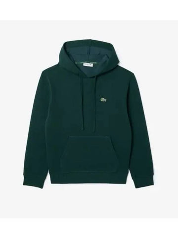 Women s Double Face Pique Hooded Sweatshirt Deep Green - LACOSTE - BALAAN 1